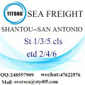 Haven Shantou LCL consolidatie naar San Antonio